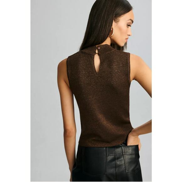 PAIGE Tops - PAIGE NWT Eliza Tank in Brown Sparkle // XL